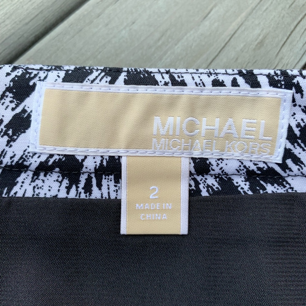 NWT MK Michael Kors Colorblock Print Miniskirt 2 - Picture 3 of 8